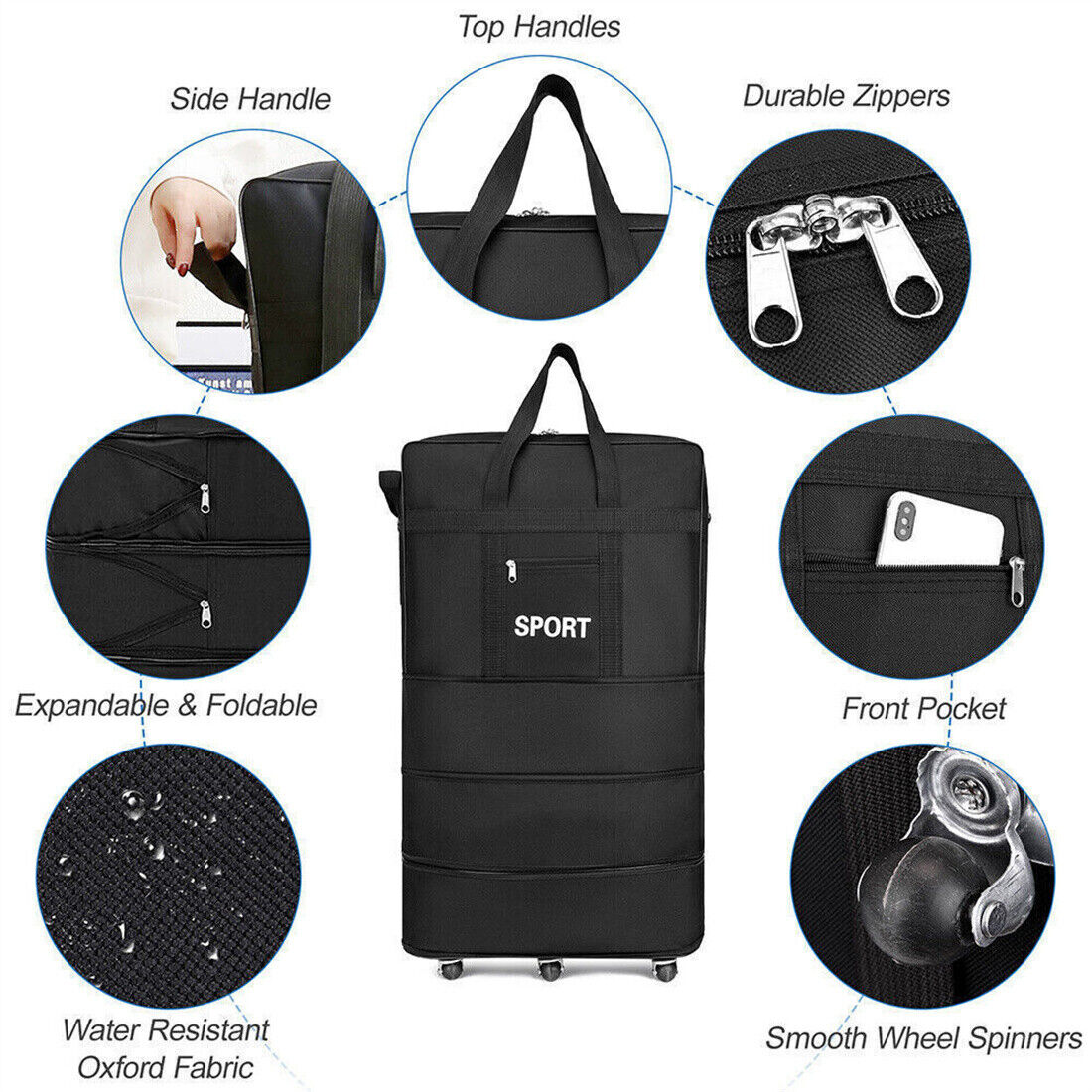 Extra Large and Lightweight Luggage Suitcase Travel Bag