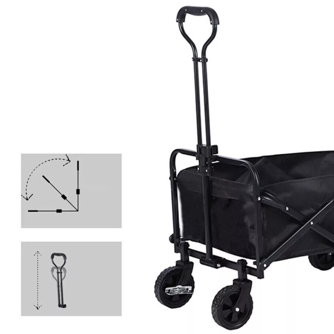 Large Foldable Outdoor Garden Beach Camping 4 Wheel Cart Trolley