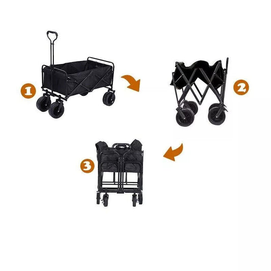 Large Foldable Outdoor Garden Beach Camping 4 Wheel Cart Trolley